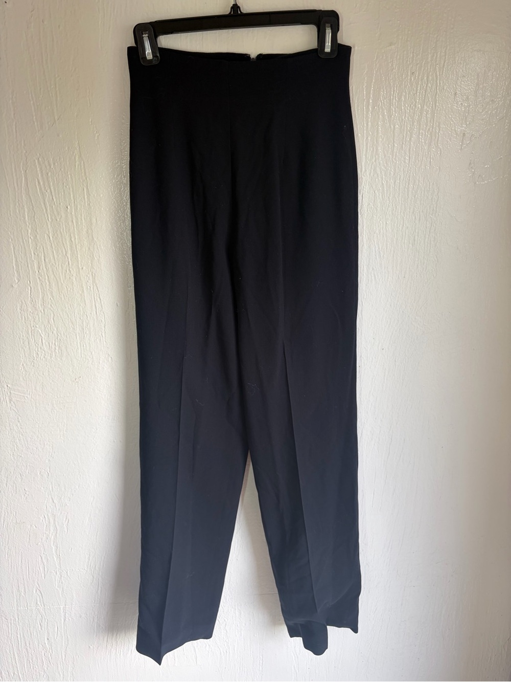 St. John Black High-Waist Tailored Pants